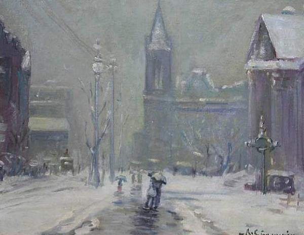 Arthur Clifton Goodwin Copley Square oil painting image